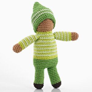 NWT Pebble Pixie Rattle Doll - Fern